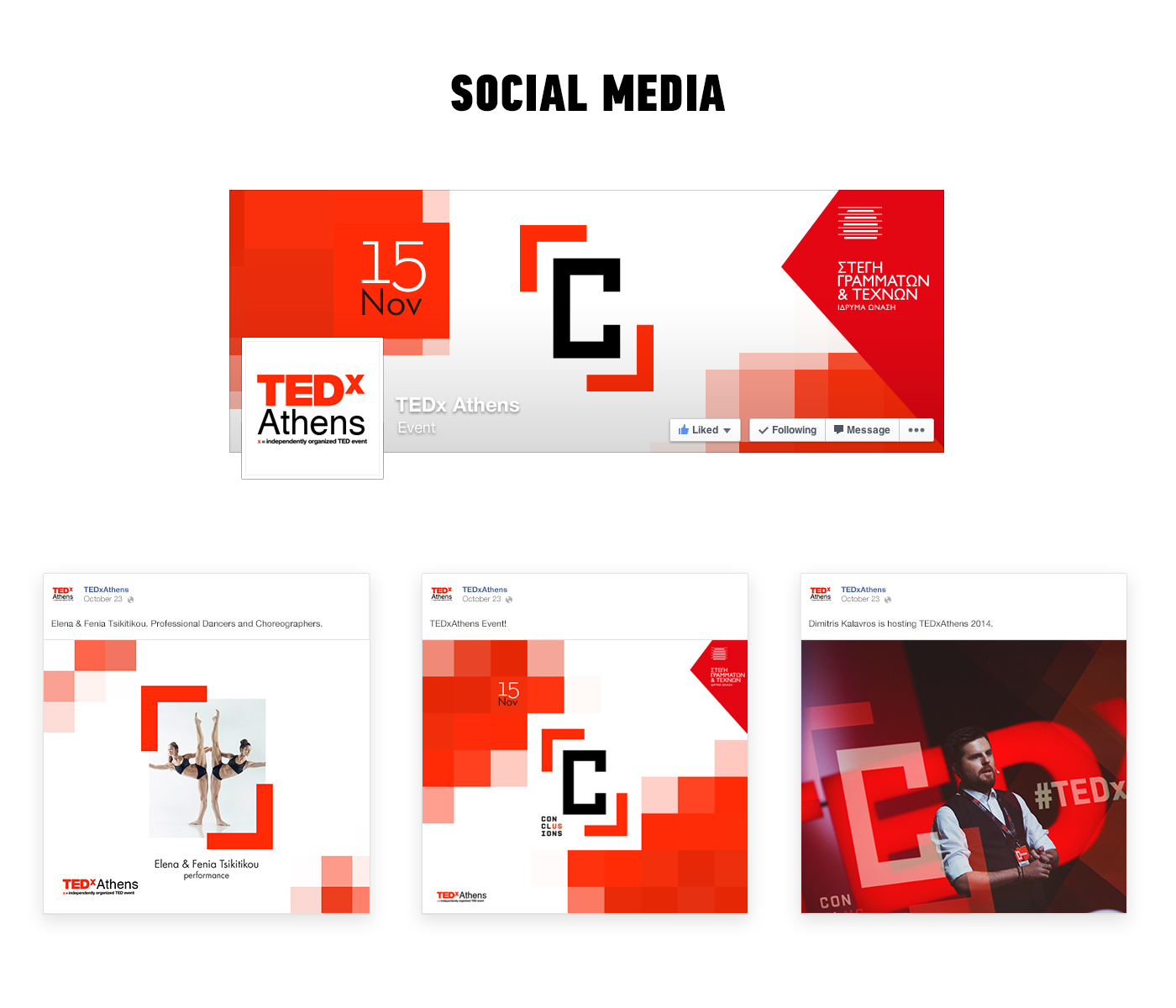 TEDx athens conclusion identity motion UI ux