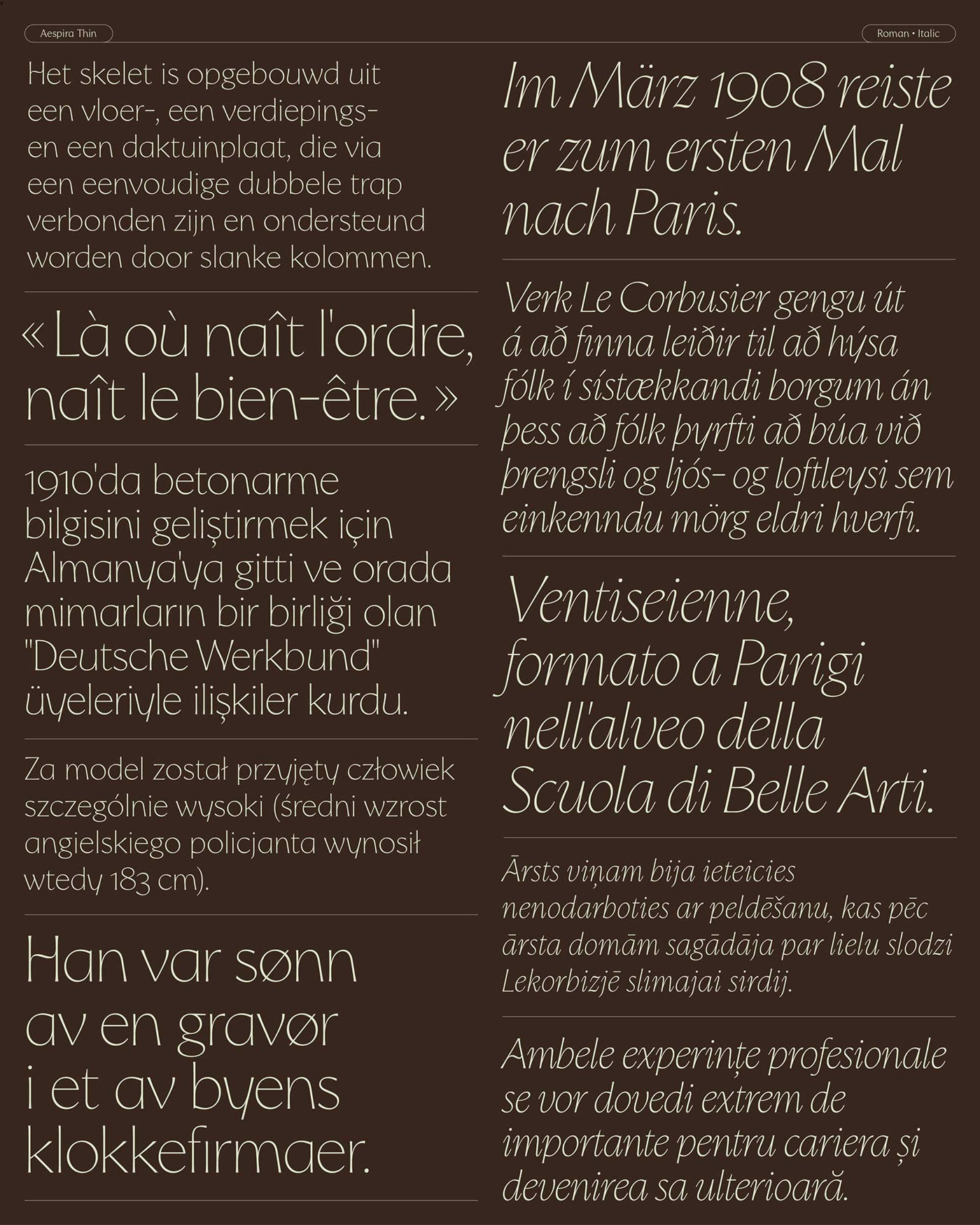 display font display type font italic Mark van Leeuwen professional roman type design Typeface