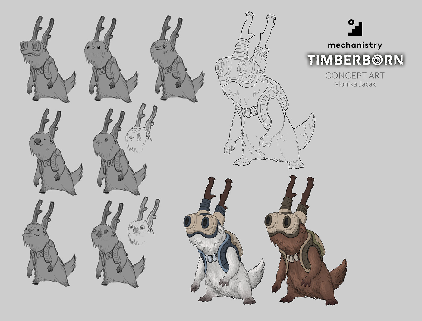 beaver cartoon Character design  concept art creature cute Digital Art  game design  timberborn