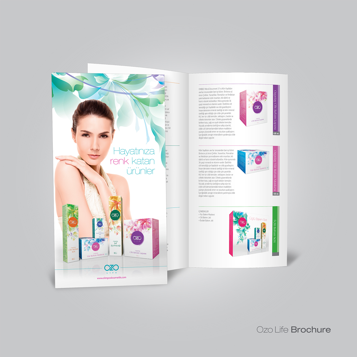 ambalaj poster brochure Afiş broşür packing kutu kozmetik kadın cilt Cosmetic cream beauty women
