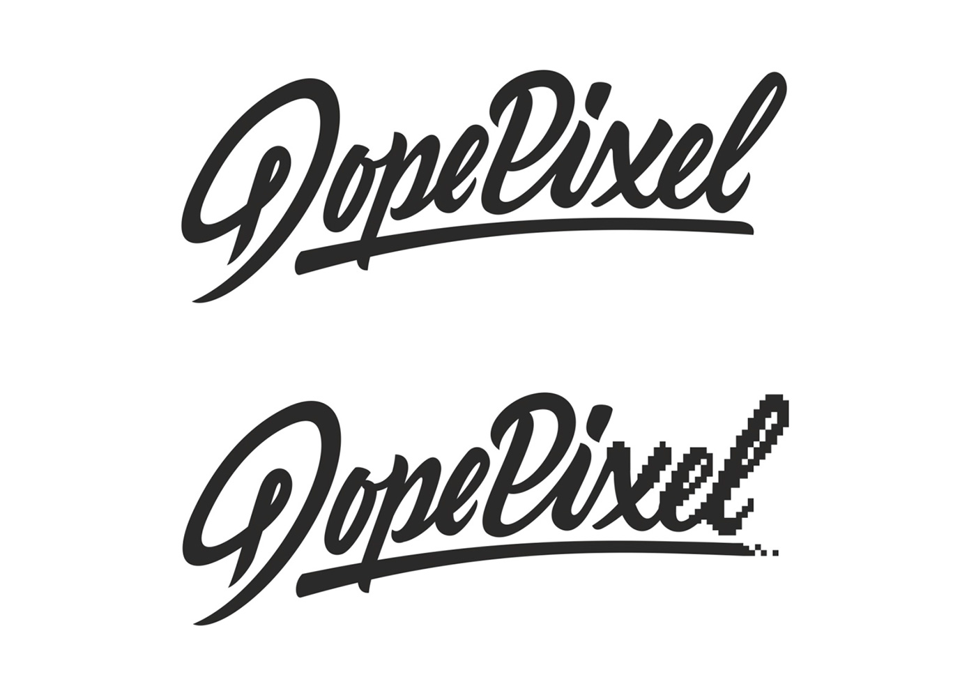type logo mark brand dope pixel Gaming Clothing lettering sketch