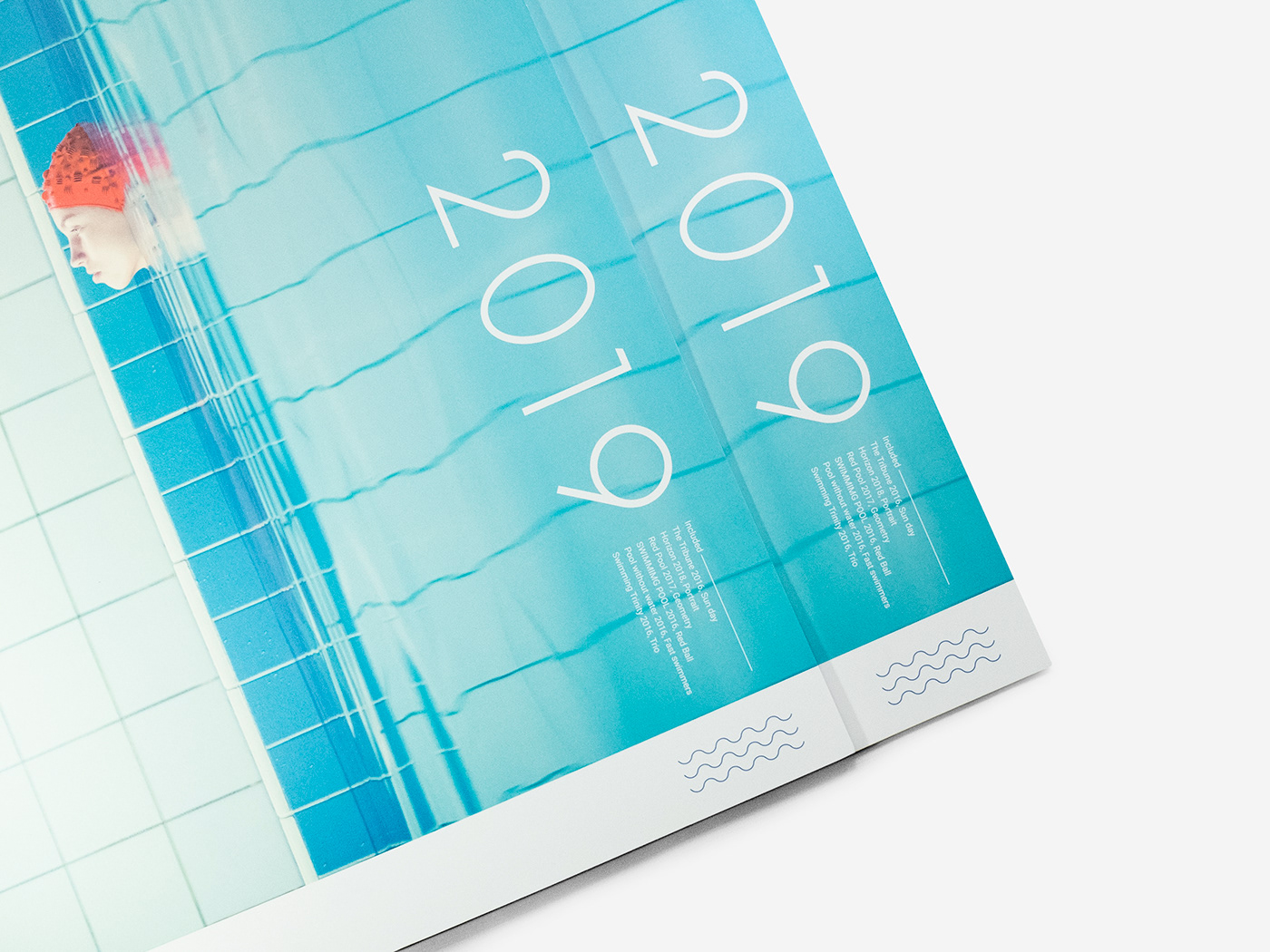 Photography  graphic design  notebook calendar glass product design  package sticker swimming pool