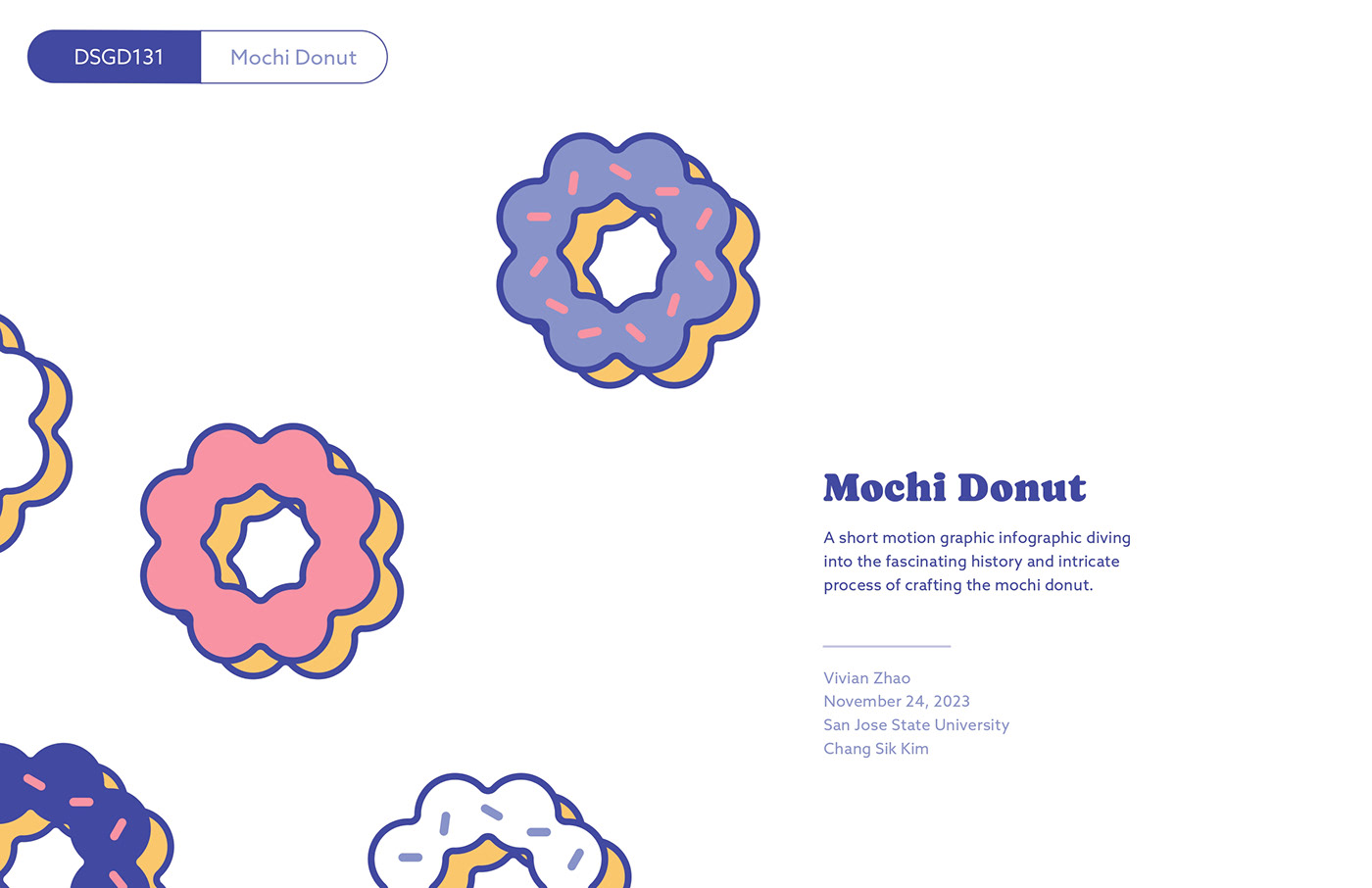 graphic design  infographic design donut animation  motion graphics  after effects mochi Food 