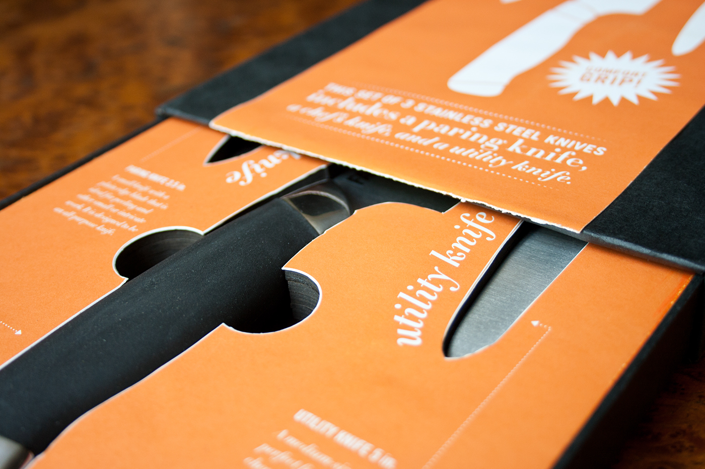 Farberware knives Packaging knife set orange