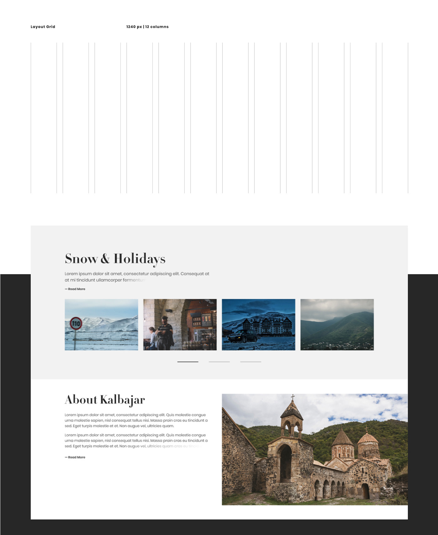 azerbaijan Blog Elegant UI karabakh tourism ui design visit Web Design  Website winter tourism