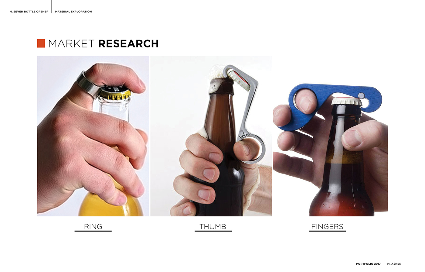 Carbon Fiber material exploration bottle opener industrial design 