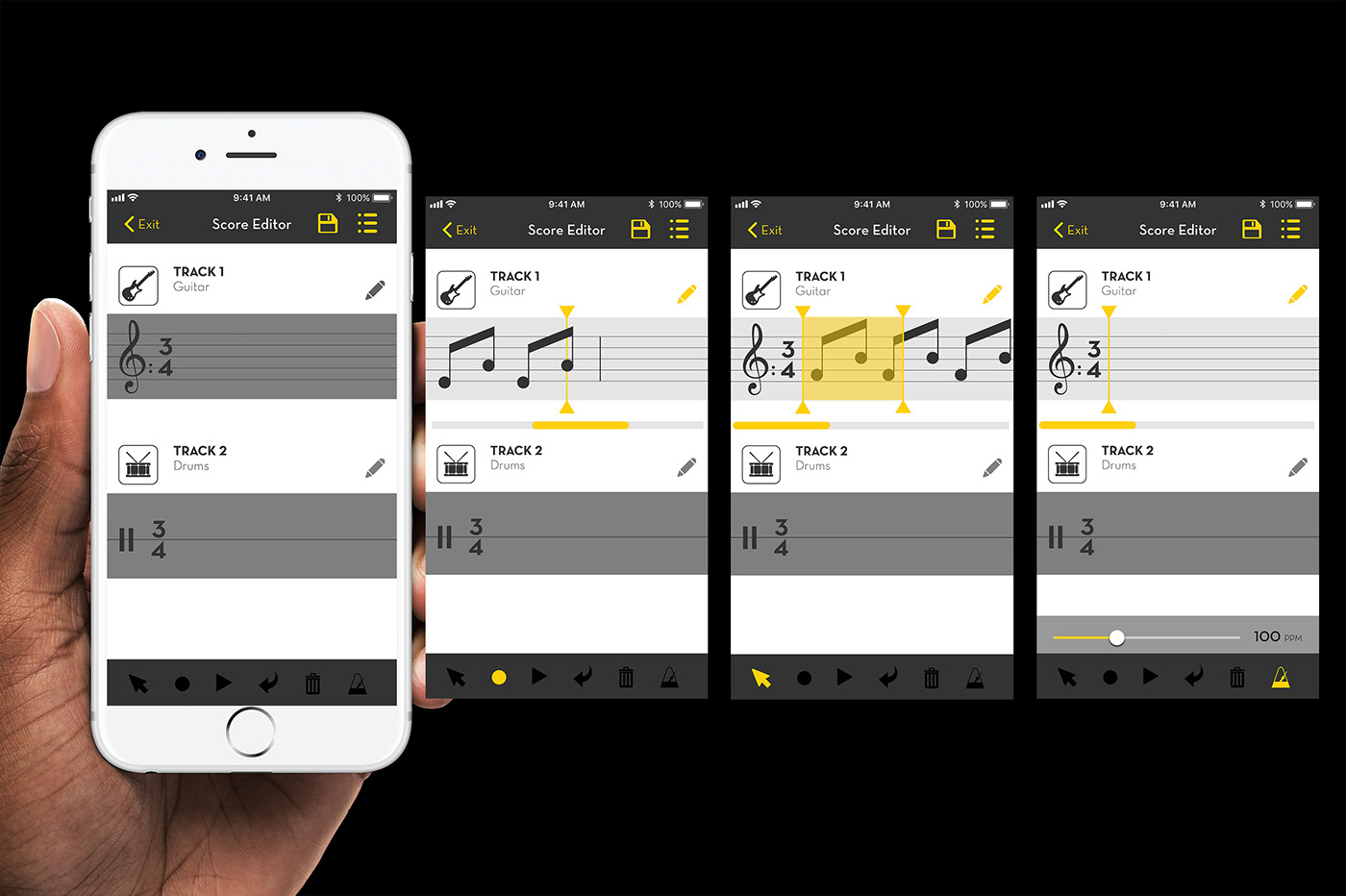 app ios ui-ux user experience user interface interactive design music app