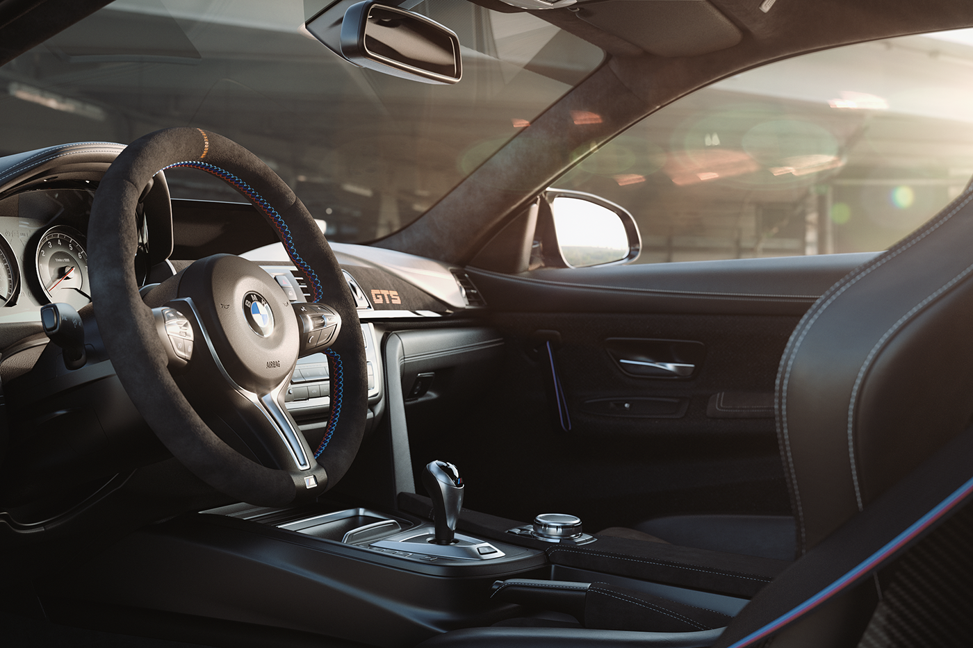BMW M4 GTS CGI 3d render automobile coupe Interior redshift render
