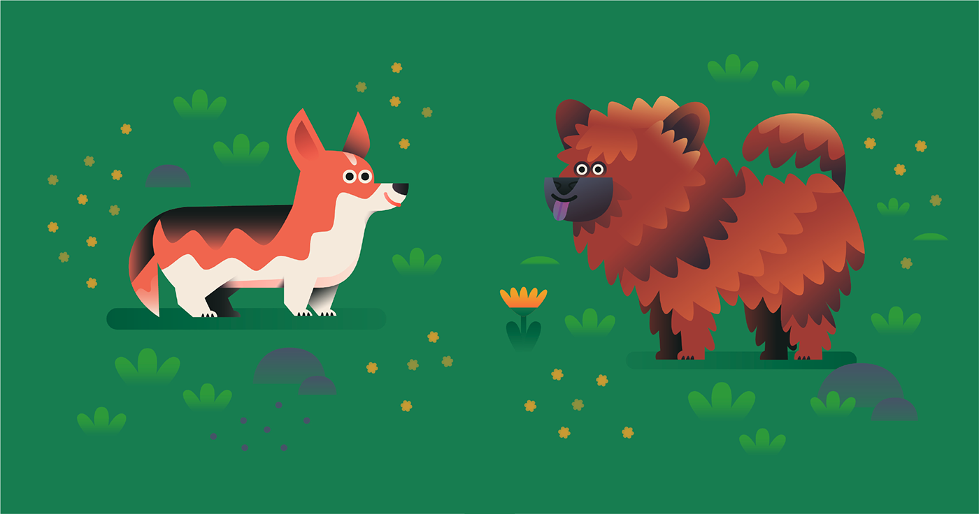 animal dog flat game happy Love Nature puppy vector