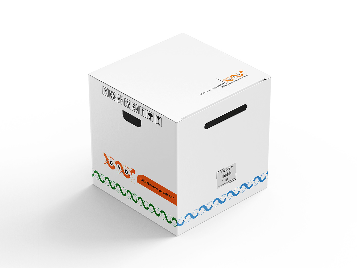 Mockup Cable square box Unfolded box Product Box Packaging design product brand 3d box