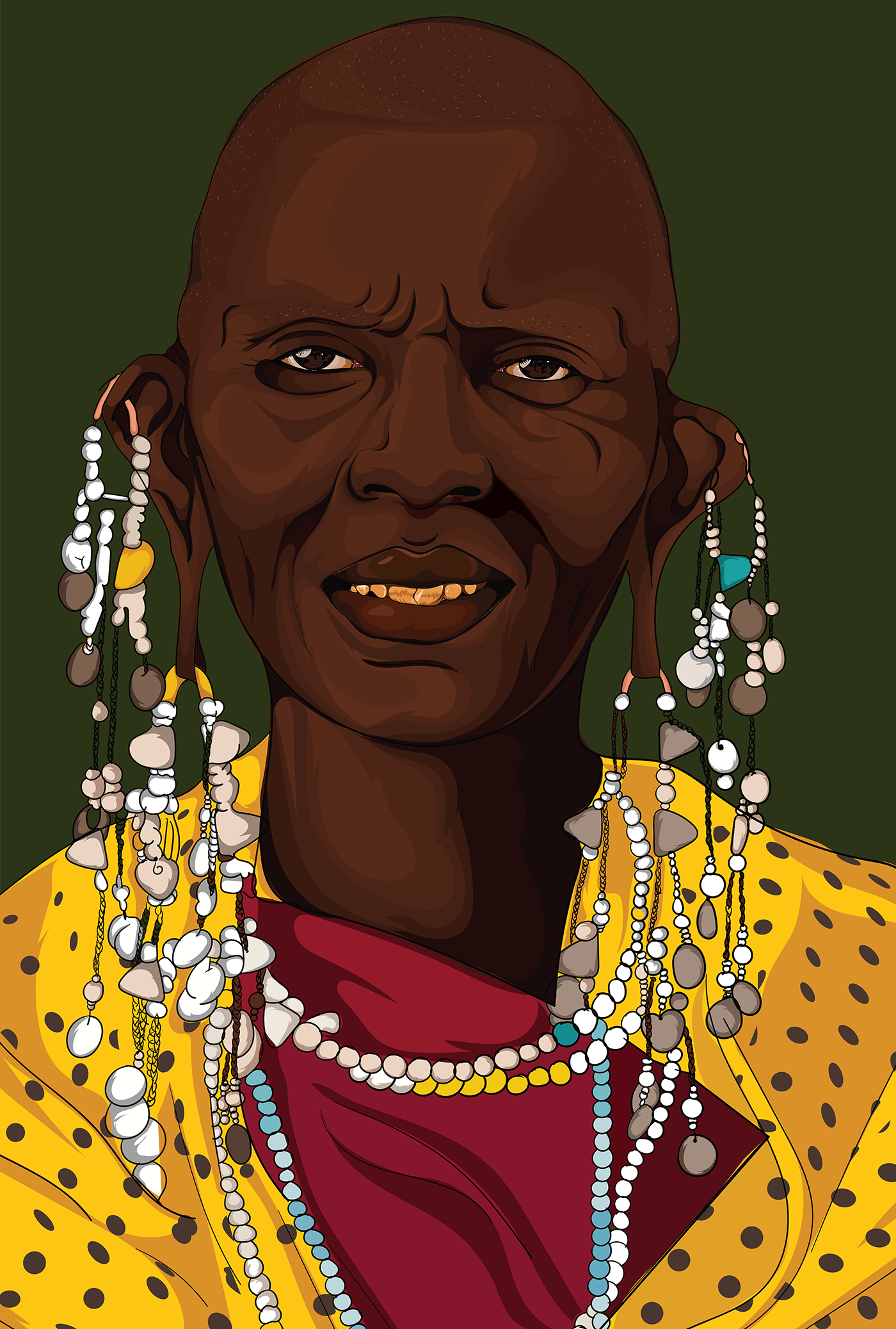maasai tribe Pexels Digital Art  adobe illustrator Character design  concept art digital illustration vector