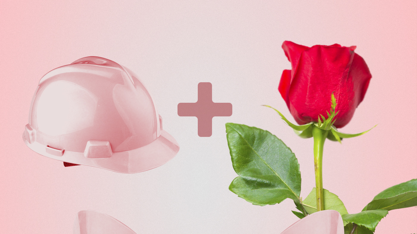 08 de maio anúncio campanha capacete capacete rosa design dia da mulher montagem MSA v-gard