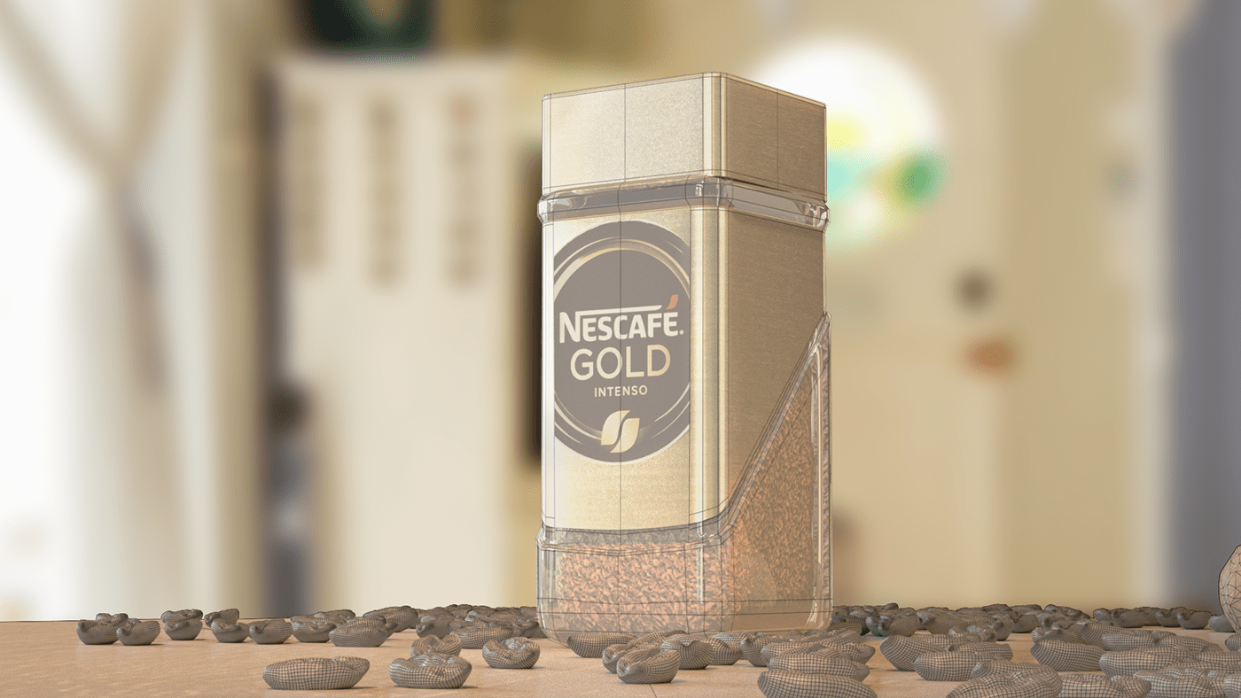 ads Coffee nescafe Nescafe Gold packaging design Packshot Packaging
