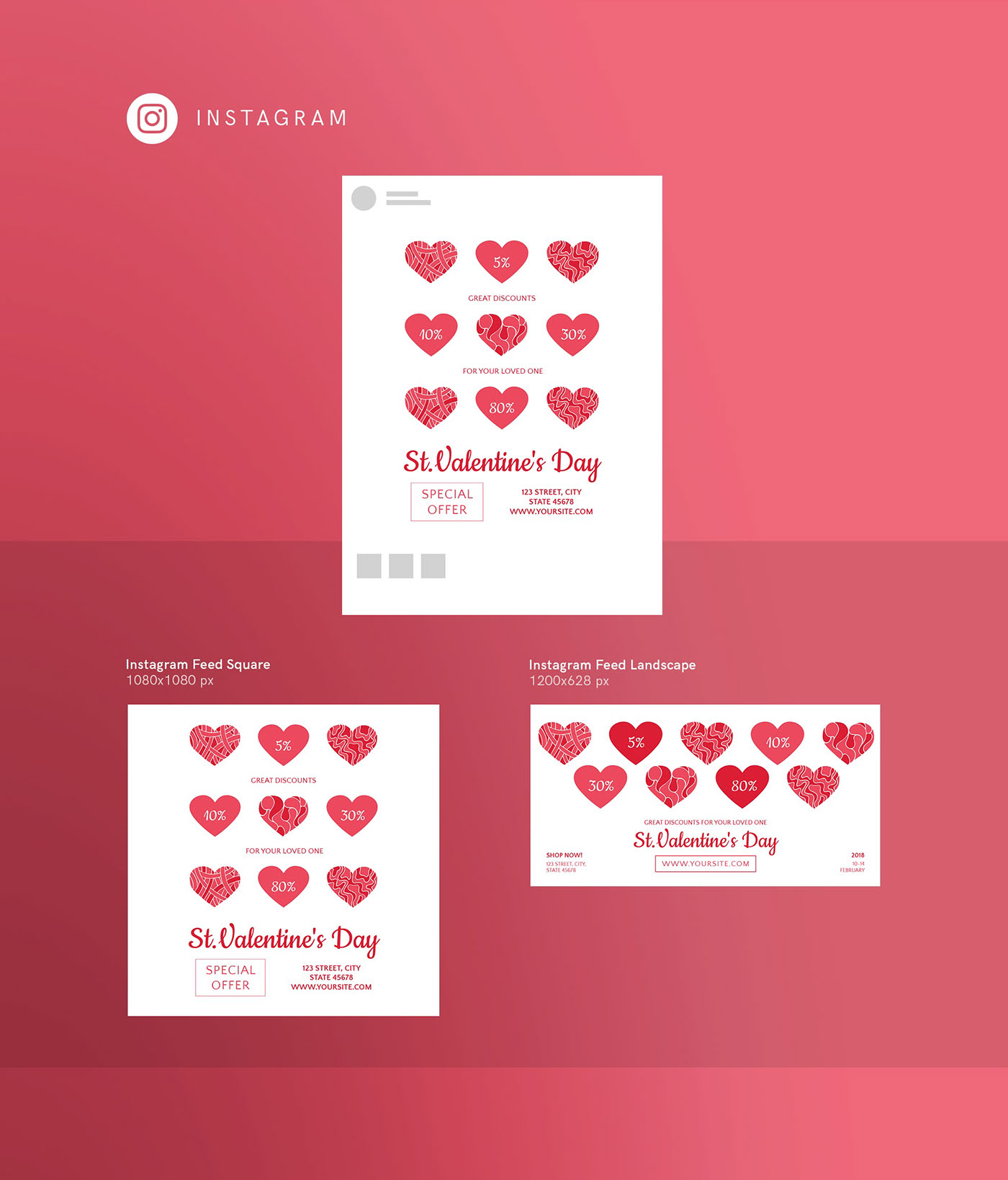 Design Templates design idea flyer poster banner valentine Day marketing   sale party