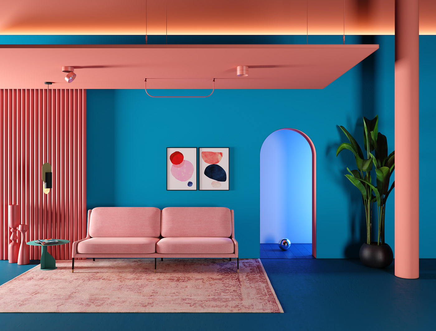 ILLUSTRATION  digitalart interiordesign 3dsmax vray V-ray digitalphotography art furniture colors