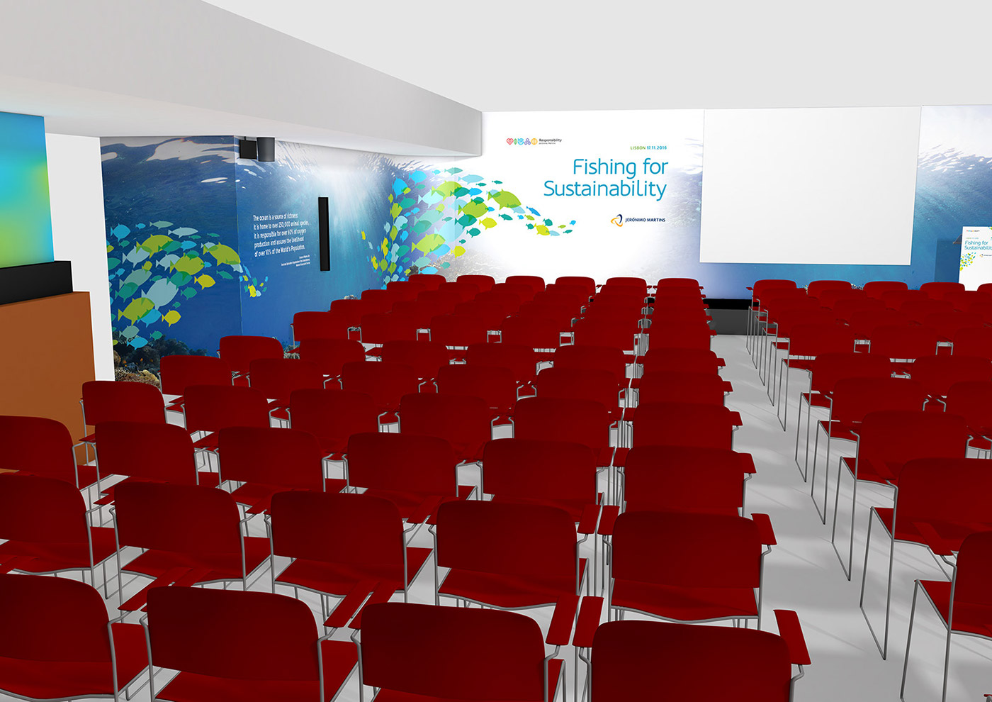 Sustainability conference design 3D motion graphics 