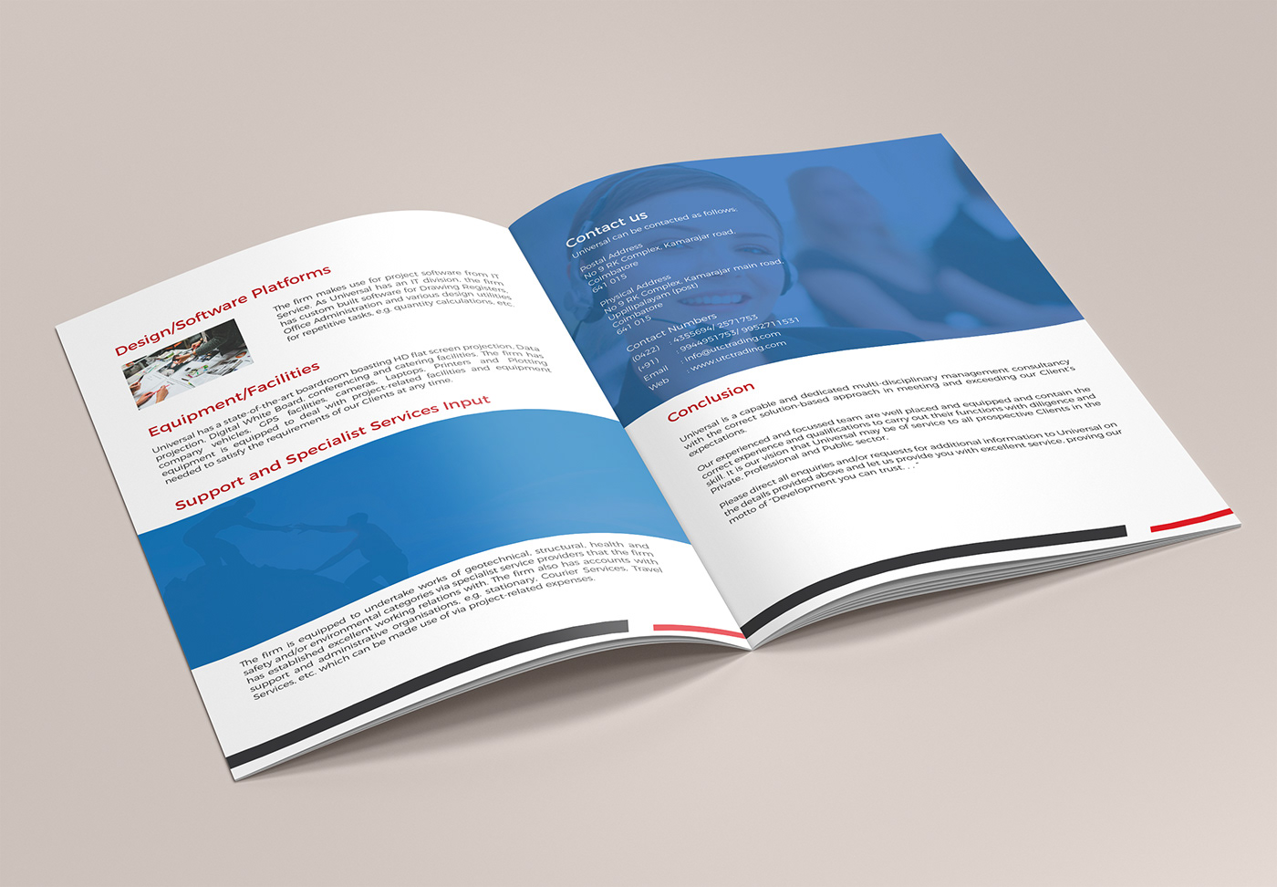 agency annual report book brand brochure business clean company profile corporate