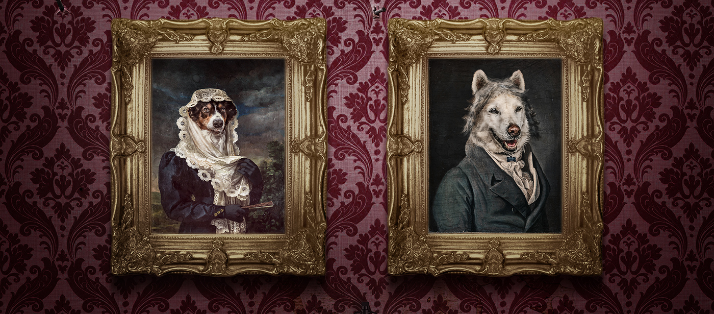 Portrait Your Pet, a gallery of pets in their finery. on Behance
