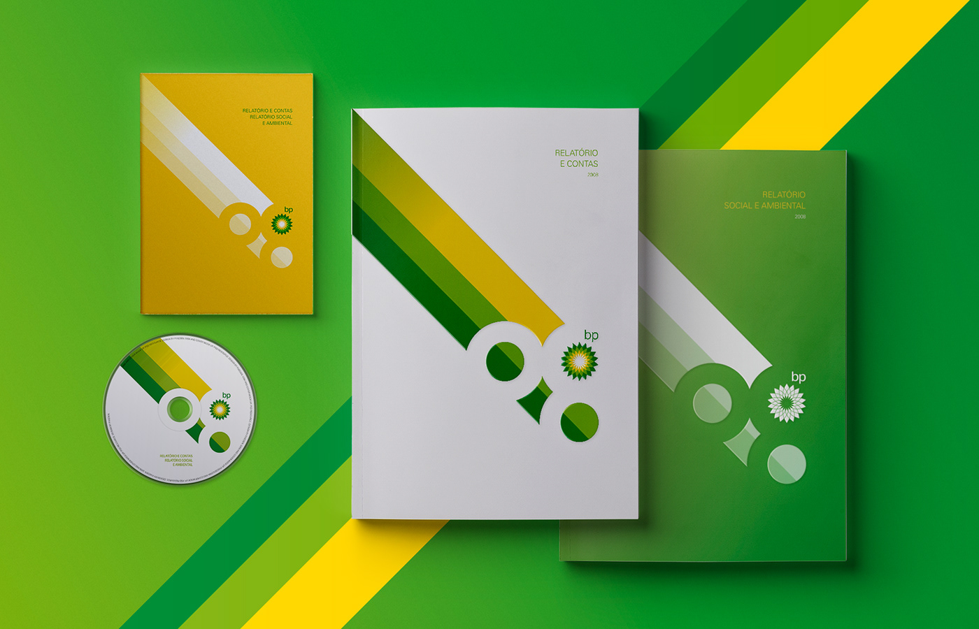 bp green yellow ANNUAL report design Layout graphic diagonal editorial