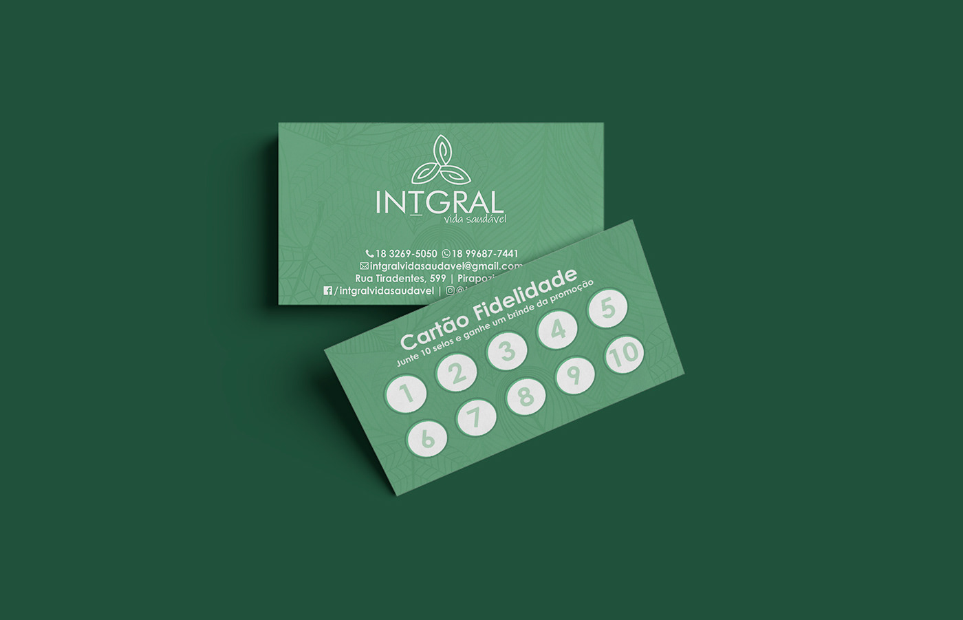 impressos Design de Impressos flyer cartão cartão fidelidade folheto design gráfico INTGRAL produtos naturais saudável