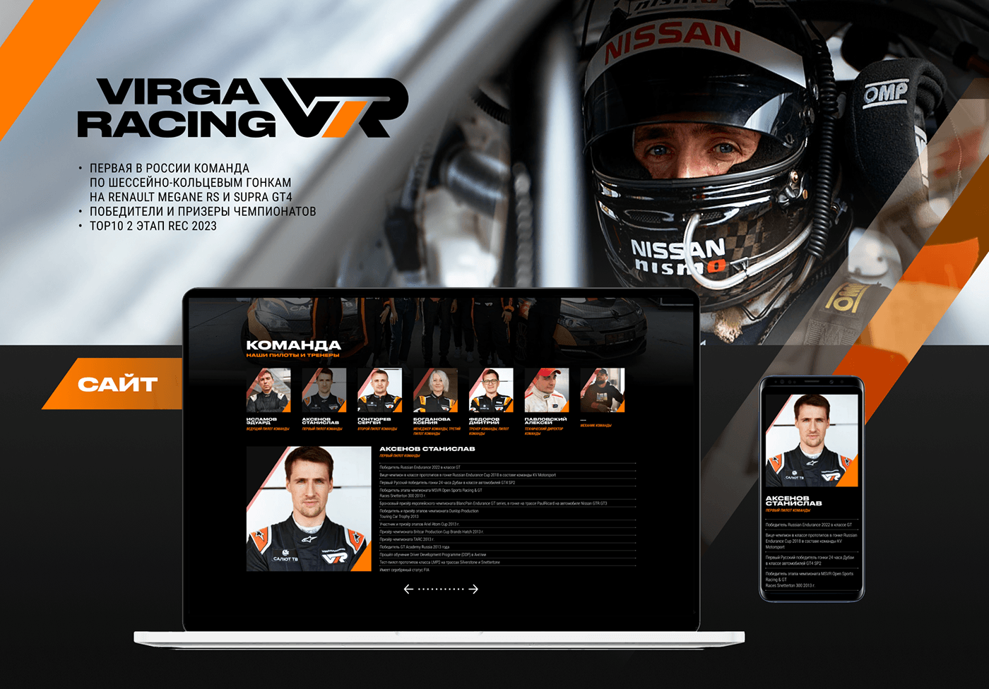 car Racing Grapic Design Brand Design visual identity livery design Motorsport presentation design Website pilot suit
