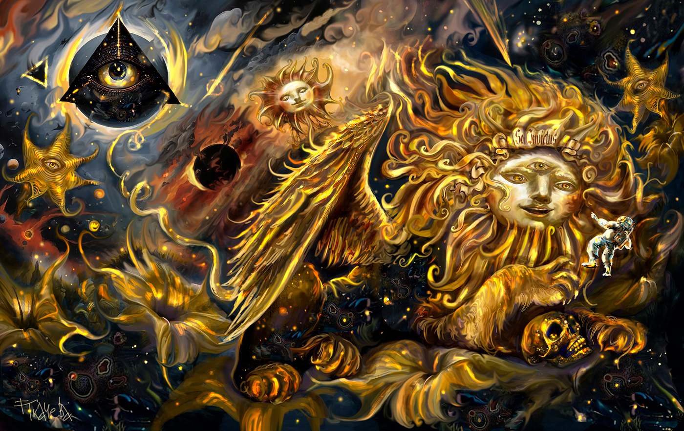 Digital Art  ILLUSTRATION  concept art adobe illustrator sphinx mythology Space  stars universe nft