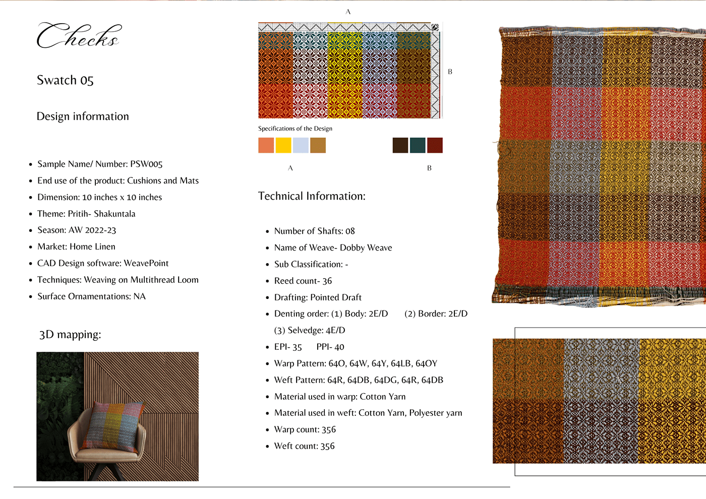 dobby handloom handmade handwoven pattern rajaravivarma specification sheet textile textiledesign weaving