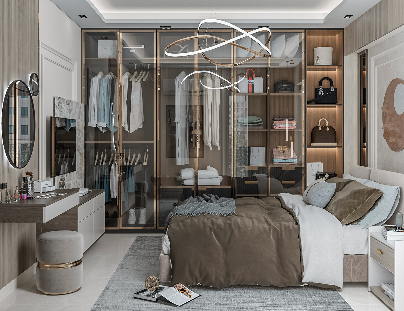 bedroom interior design  Interior visualization modeling furniture architecture Render 3ds max vray