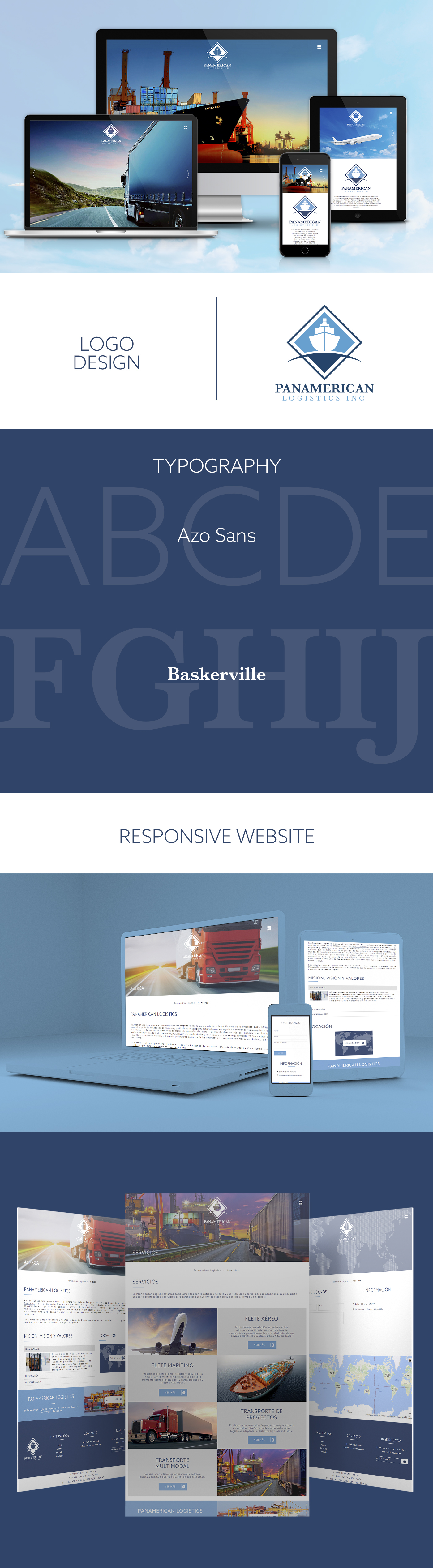 ships Logistics Web Website design Responsive minimal logo