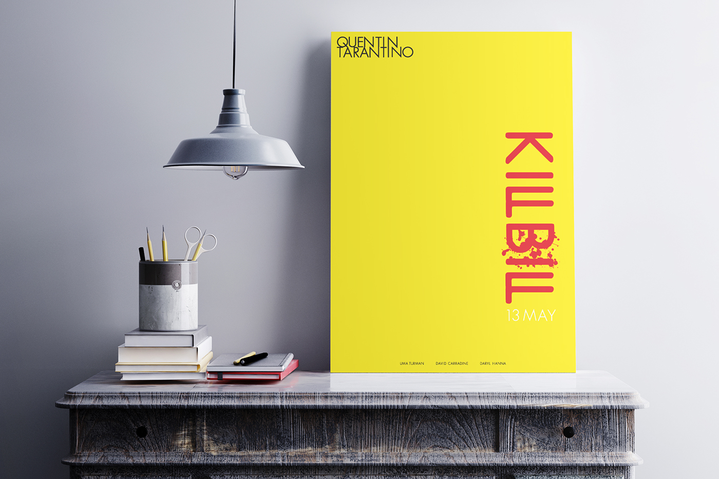 movie Futura kill bill poster typography   tipografia yellow frame Compilation Project