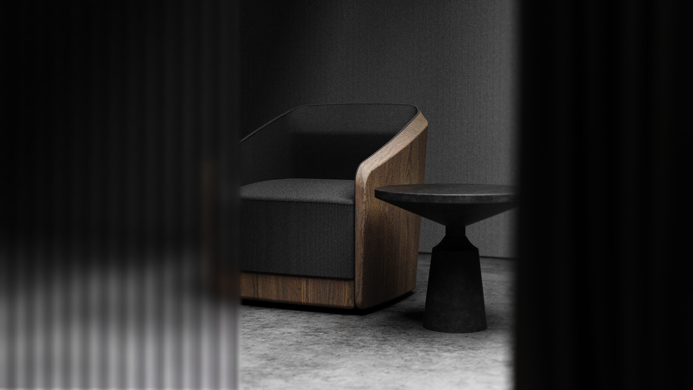 chair design furniture design  industrial design  keyshot leather product design  Render sofa wood