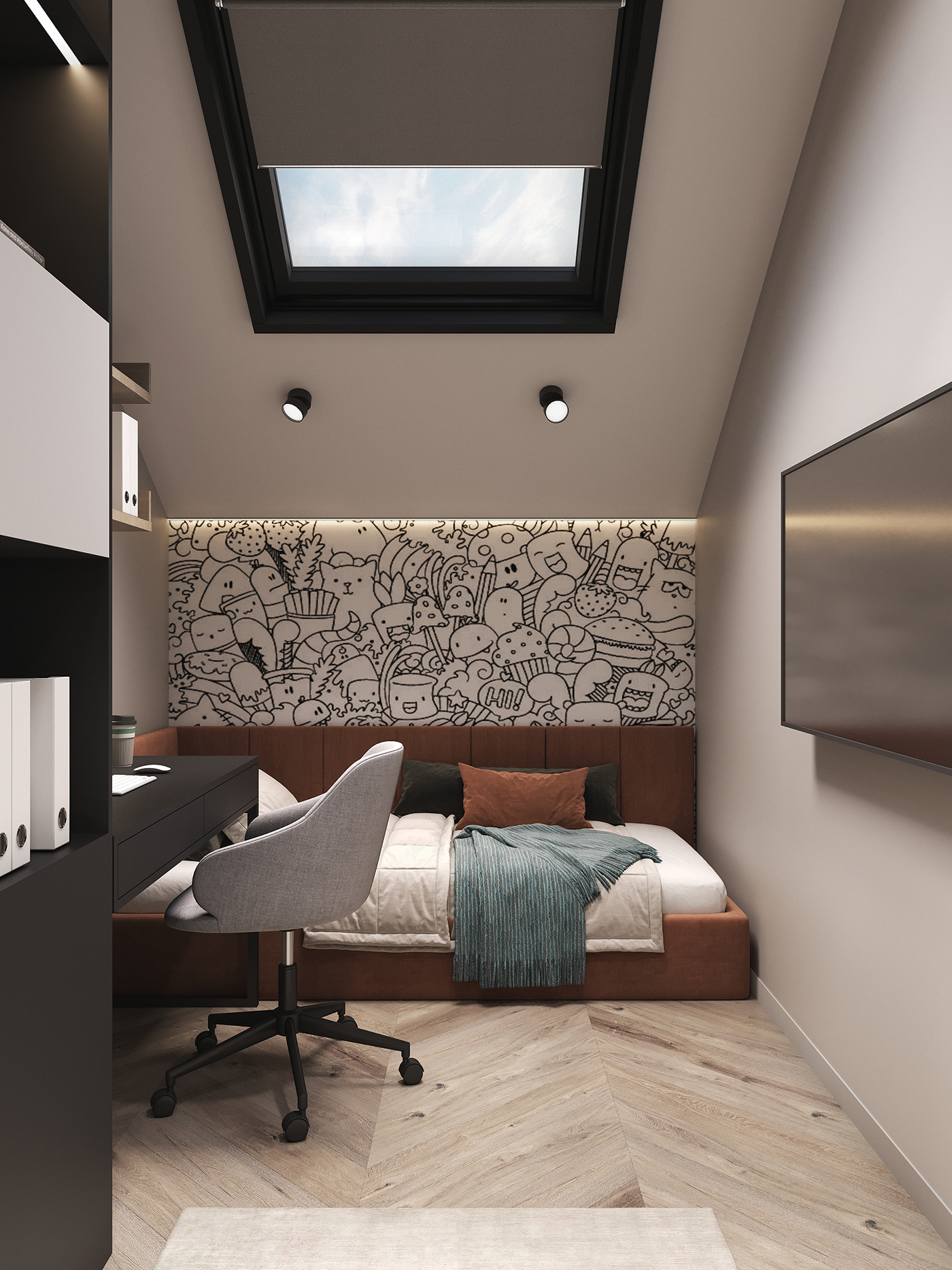 bedroom children room interior design  visualization Render 3ds max corona