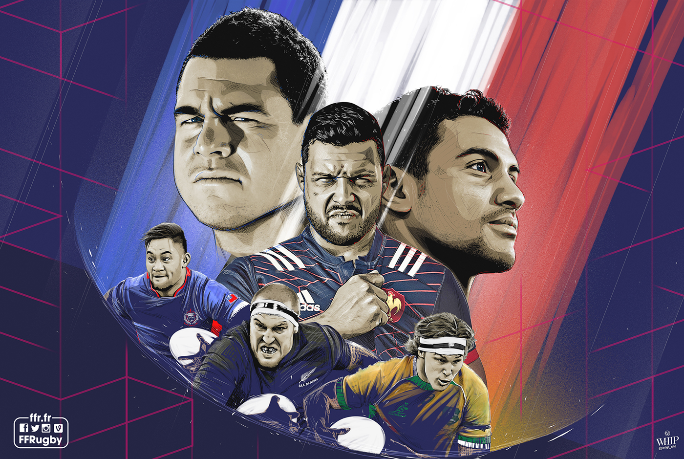 Rugby france sport vector New Zealand Australia samoa adidas
