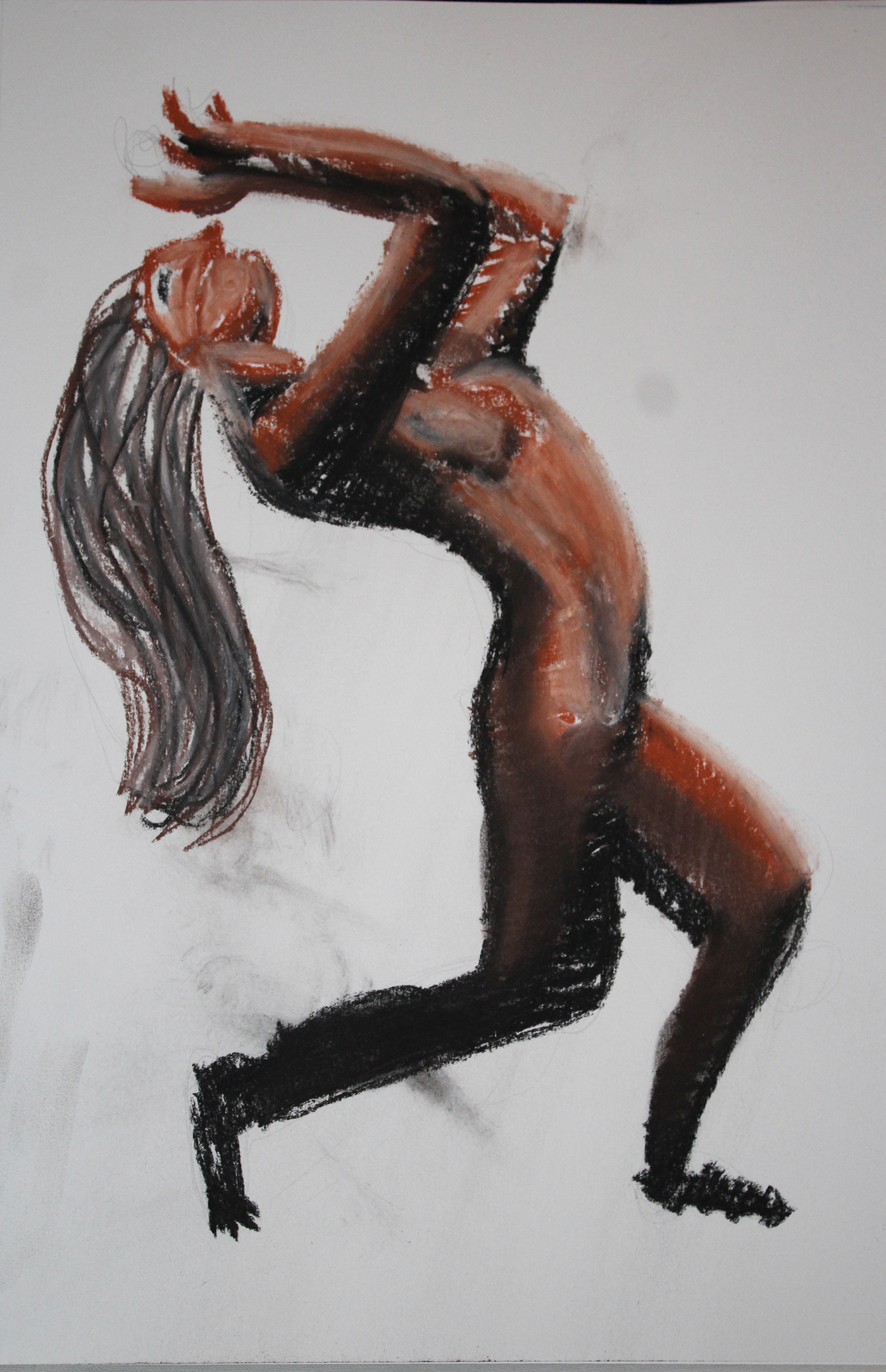 conte life drawing pastel