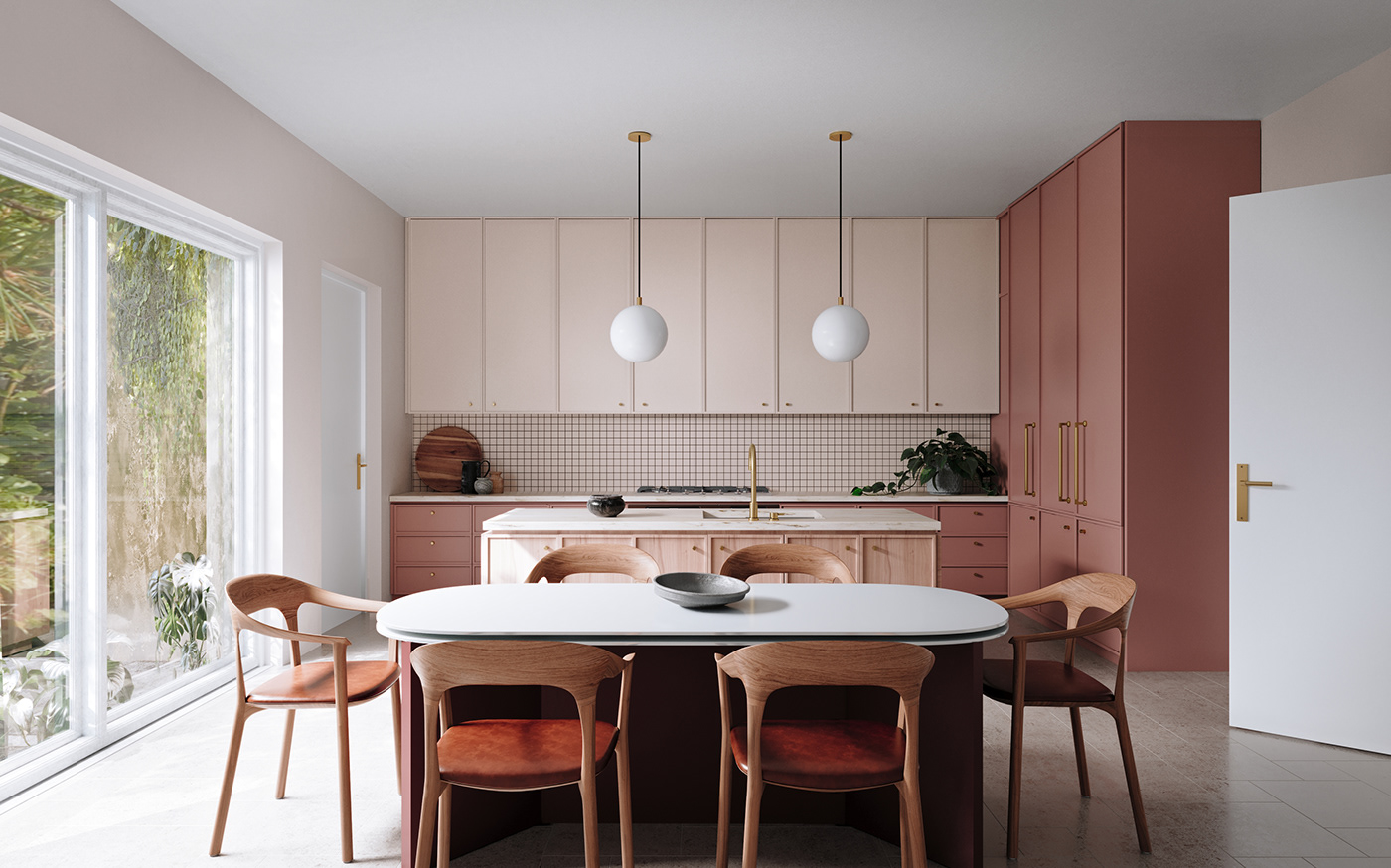 kitchen visualization archviz interior design  architecture 3ds max corona Render 3D modern