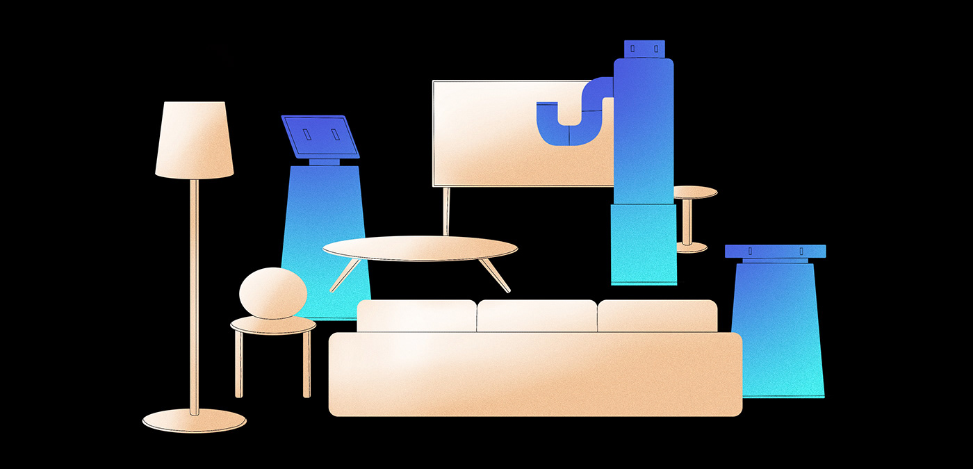 concept industrial design  product design  robot ux 3D furniture future interactiondesign scenario