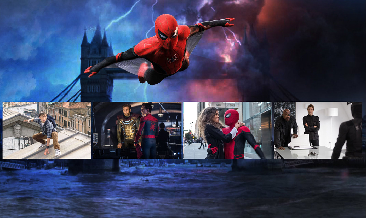 Spider Man far from home movie website website template UX templates onepage website website scrolling effects
