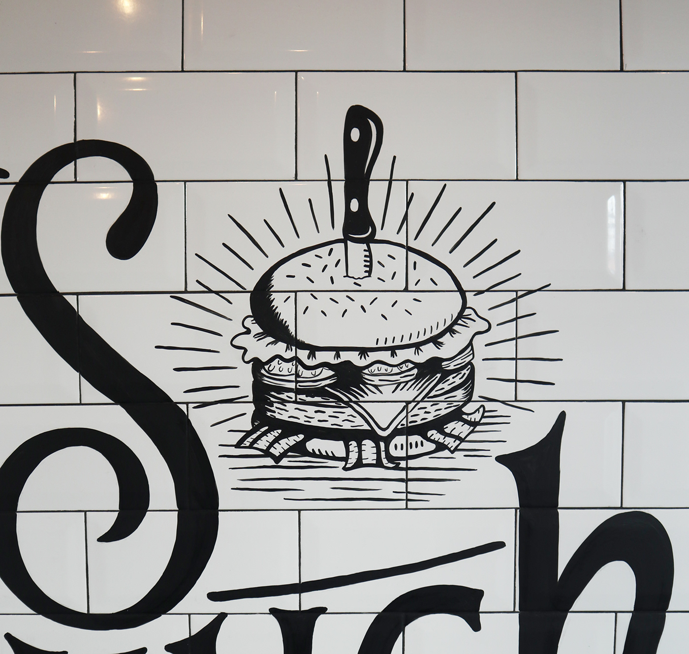 butcher handmade letras lettering Mural pinturaletreiro restaurant rustic signpainting