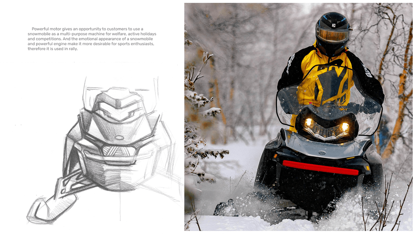 industrial design  snowmobile transportation Outdoor product Production Transport Vehicle