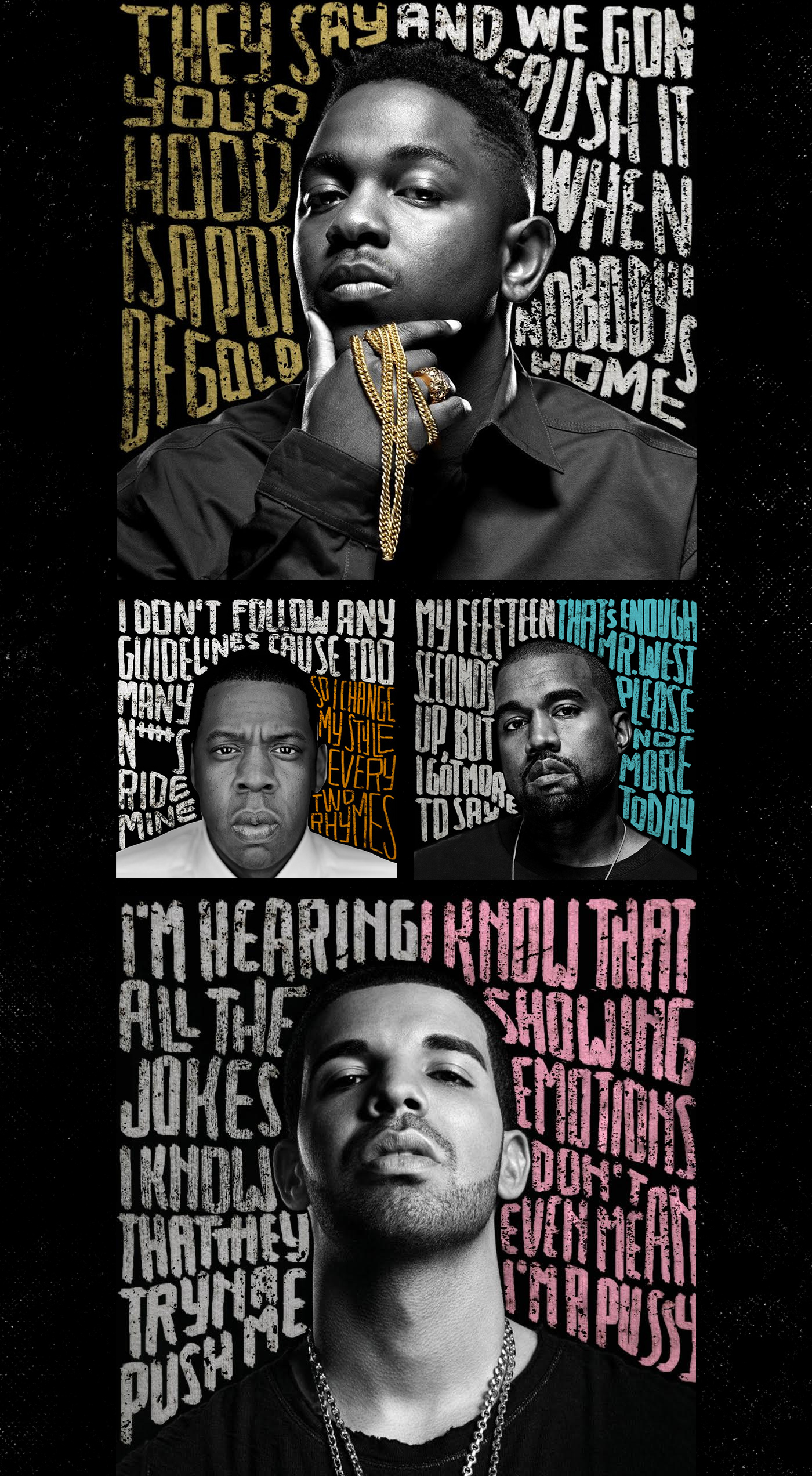 Calligraphy   rhymes instagram handwriting typography   rap biggie 2pac yeezy Drake