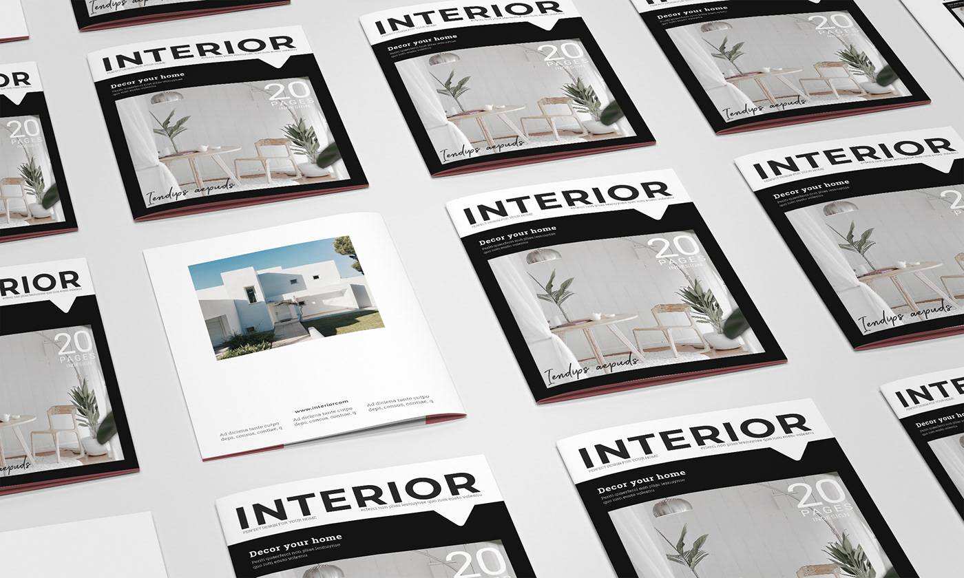 3D architecture decoration furniture home decor InDesign Interior interior design  Magazine design