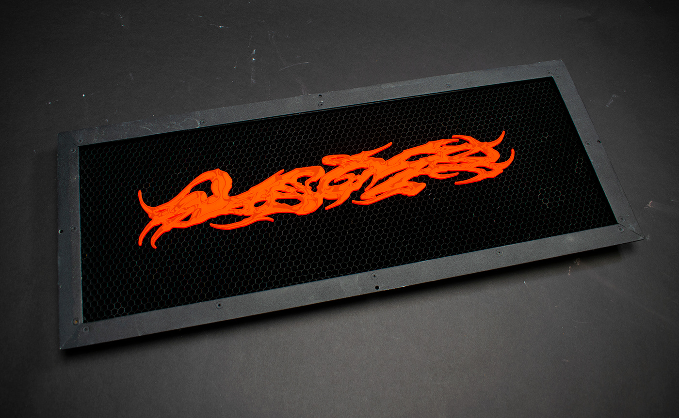 acrylic graphicdesign ILLUSTRATION  lazercutter neon perspex text typography  