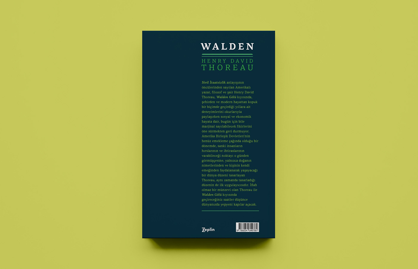 Book Cover Design book cover graphic design  warden hendry david Thoreau ILLUSTRATION  lake warden leaves green