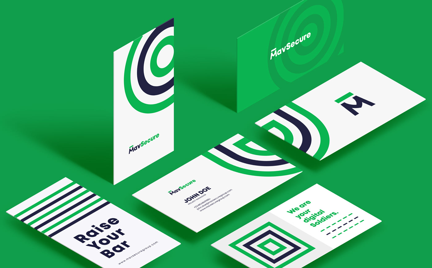 logo branding  Cyber Security green beautiful mavsecure data security information security brand guidelines UI/UX