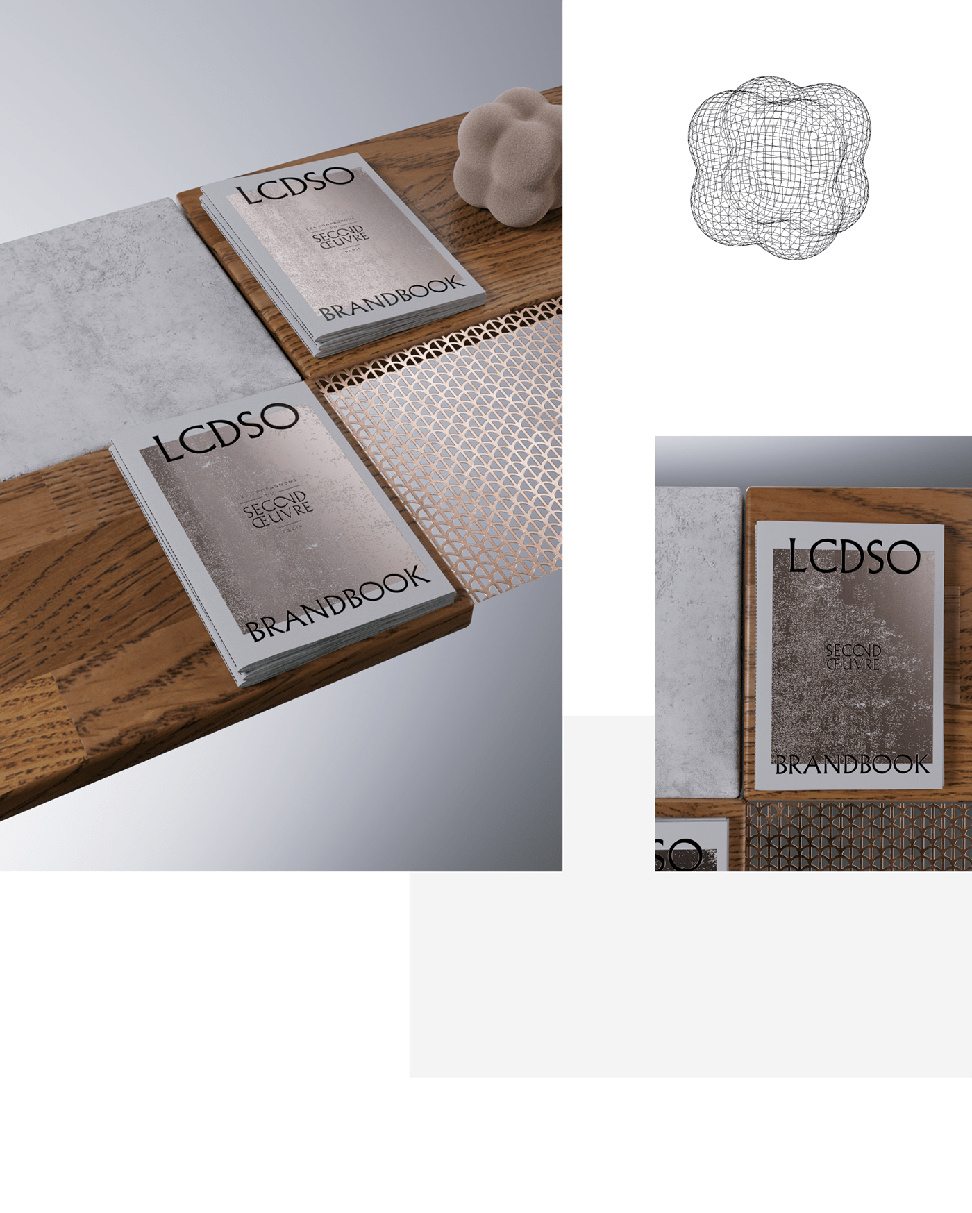 logo design texture 3D visualization editorial book print Logotype