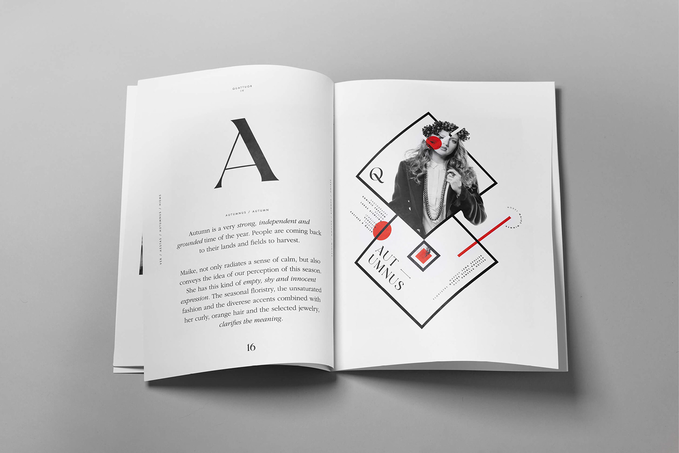 graphic design  Typeface Fashion  red font editorial serif