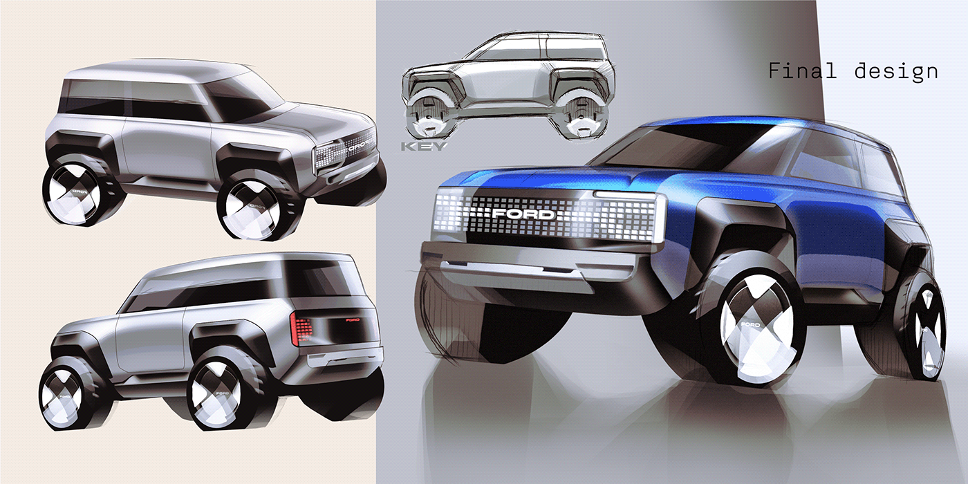 automotive   Automotive design blender Bronco car design Ford industrial design  Transportation Design
