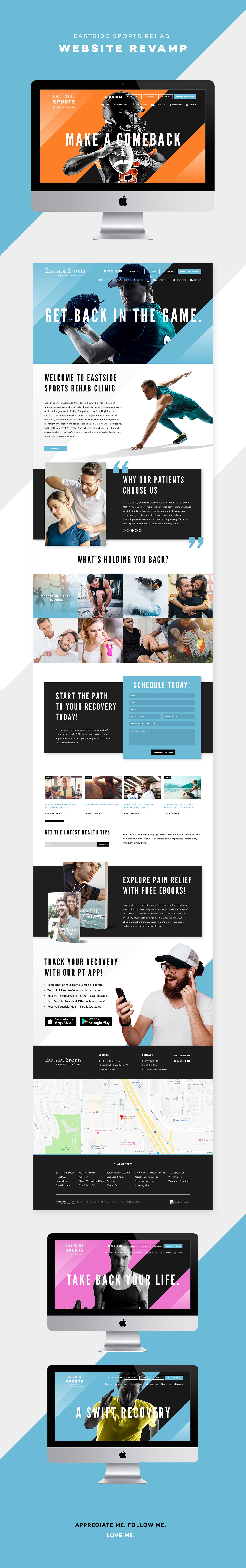 Web Design  homepage Web branding  sports physical therapy medical medicine rehabilitation sports medicine