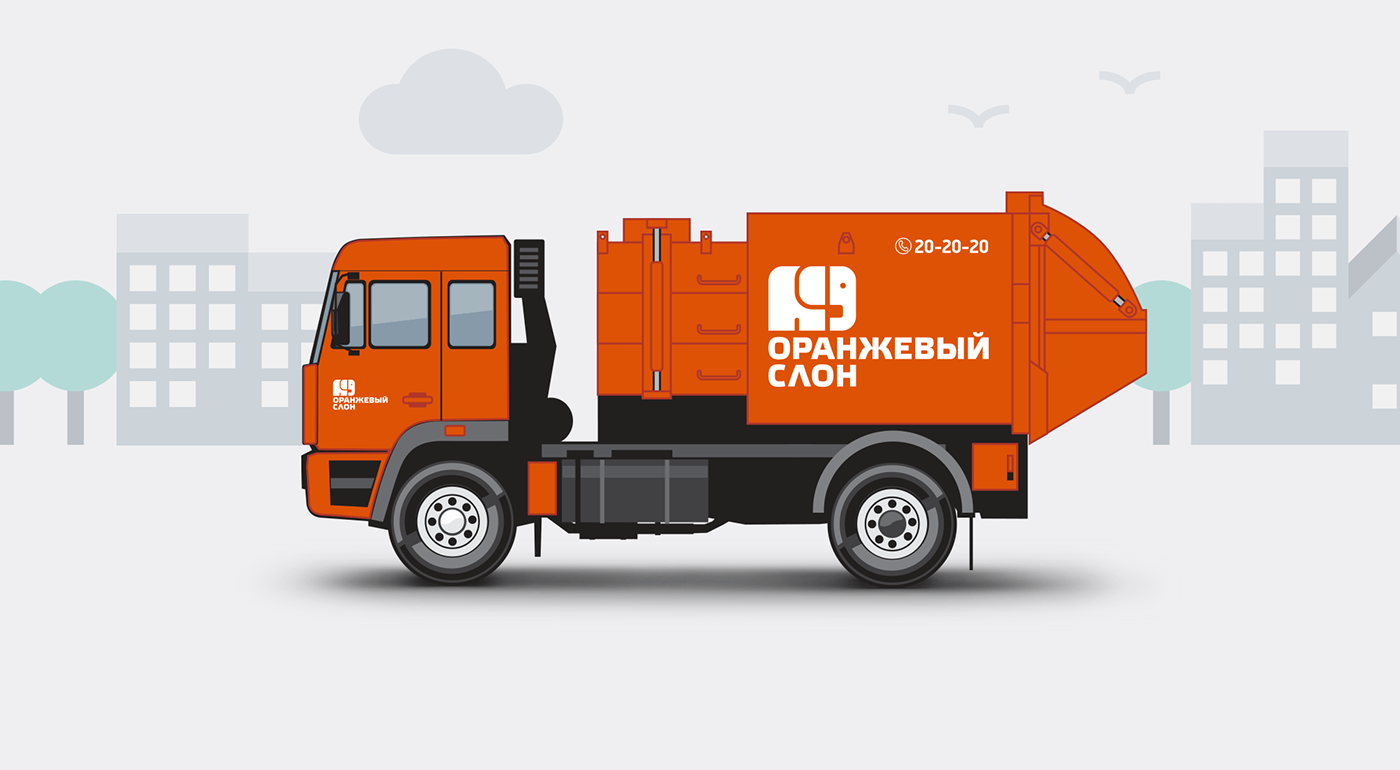 orange garbage garbage recycling recycling elephant eco