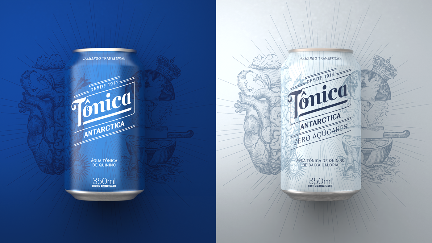 branding  package can soda beverage tonic water